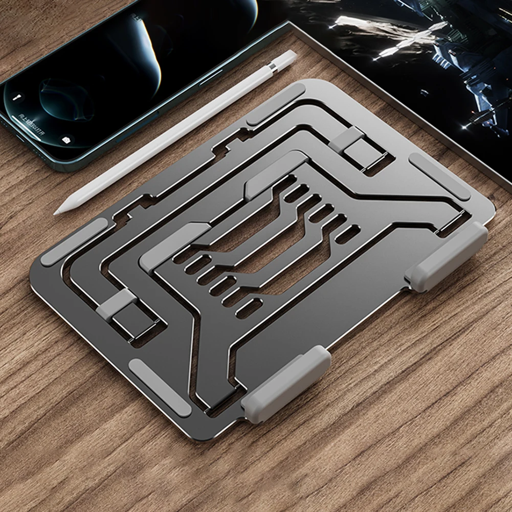 휴대폰 태블릿 스탠드, 조절 가능, 미끄럼 방지, 할로우 아웃 데스크탑 노트북 거치대, 휴대용 접이식 스탠드, 맥북용 냉각 스탠드 지지대