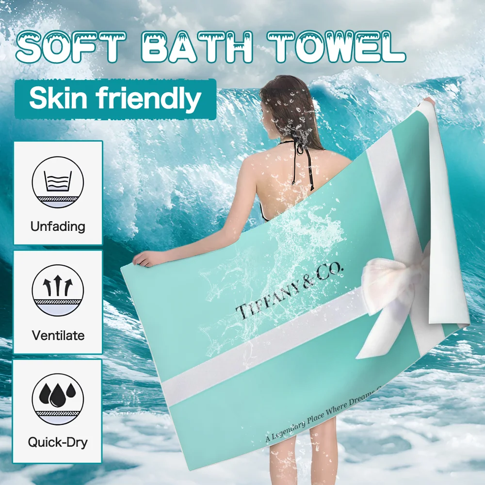 Aesthetic Blue T-TiffanyS Towel Ultra Soft Absorbant Quickdry Large Beach Towels Personalized Gym Sport Bath Towels