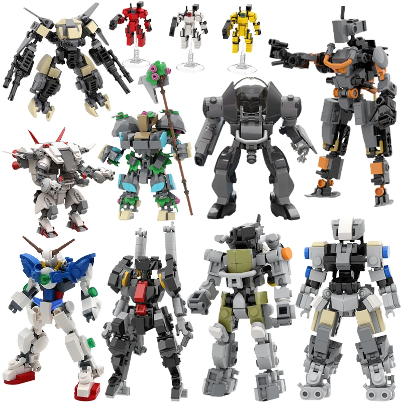 

MOC Creative Mini War Robot Building Blocks Exoskeleton Combat Mecha Infantry Model Children's Assembly Toys Boy's Birthday Gift
