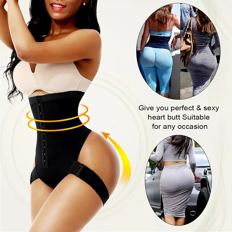 AfruliA Booty Cuff 2 in 1 Tummy Trainer Lift Up Butt Lifter Body Shaper High Waist Trainer Corest Control Panties Shapewear Belt