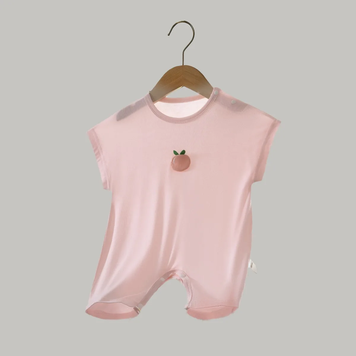 Baby Unisex Modal Soft Breathable Onesie 0-18M Infant Summer Lightweight Skin-friendly Romper Kid Short Sleeve Cartoon Bodysuit