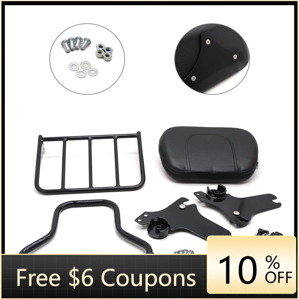 

STLF Ex Factory Price High Quality Motorcycle Parts Detachable Backrest Sissy Bar Luggage Rack for Harley Road Glide FLTR FLHR 9