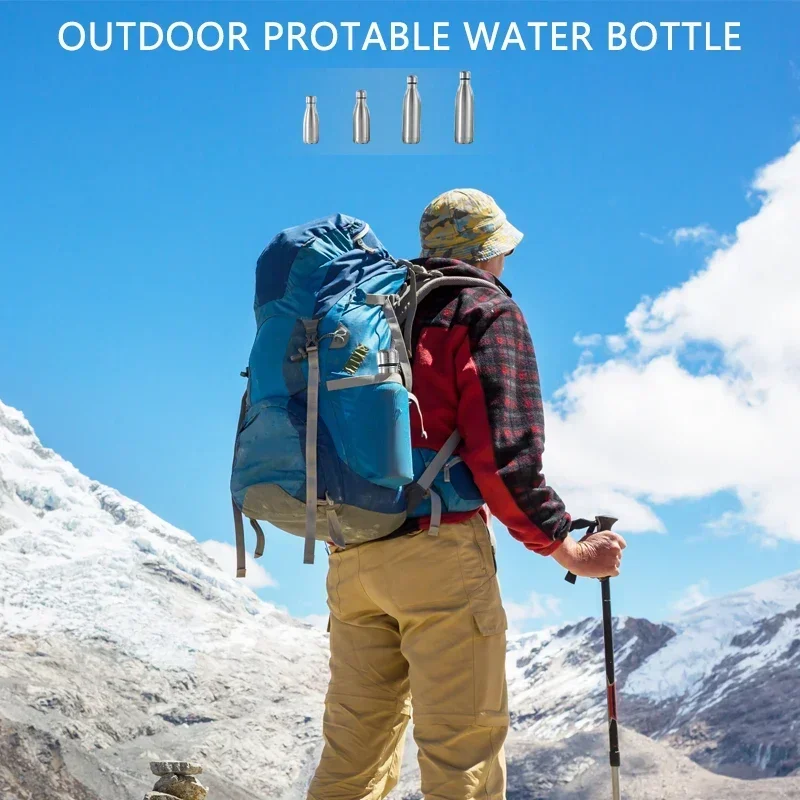 0,75/1 Liter Edelstahl-Kantinenkessel für Outdoor-Camping und Wandern, tragbare, auslaufsichere Trinkflasche mit großem Fassungsvermögen – Detail 2