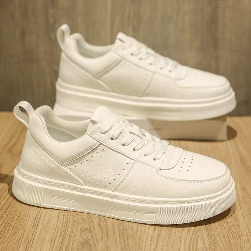 

Мужская повседневная обувь, кожаная модная мужская дышащая обувь ручной работы, нескользящая обувь на плоской подошве, удобная мужская обувь на шнуровке