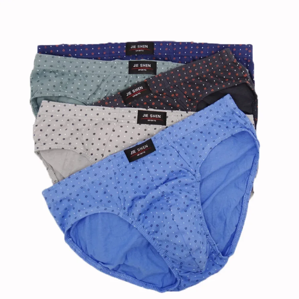 5 Pcs Cotton Mens Briefs Summer Men's Underwear Plus Size Men Underwear Panties  Men's Breathable Panties