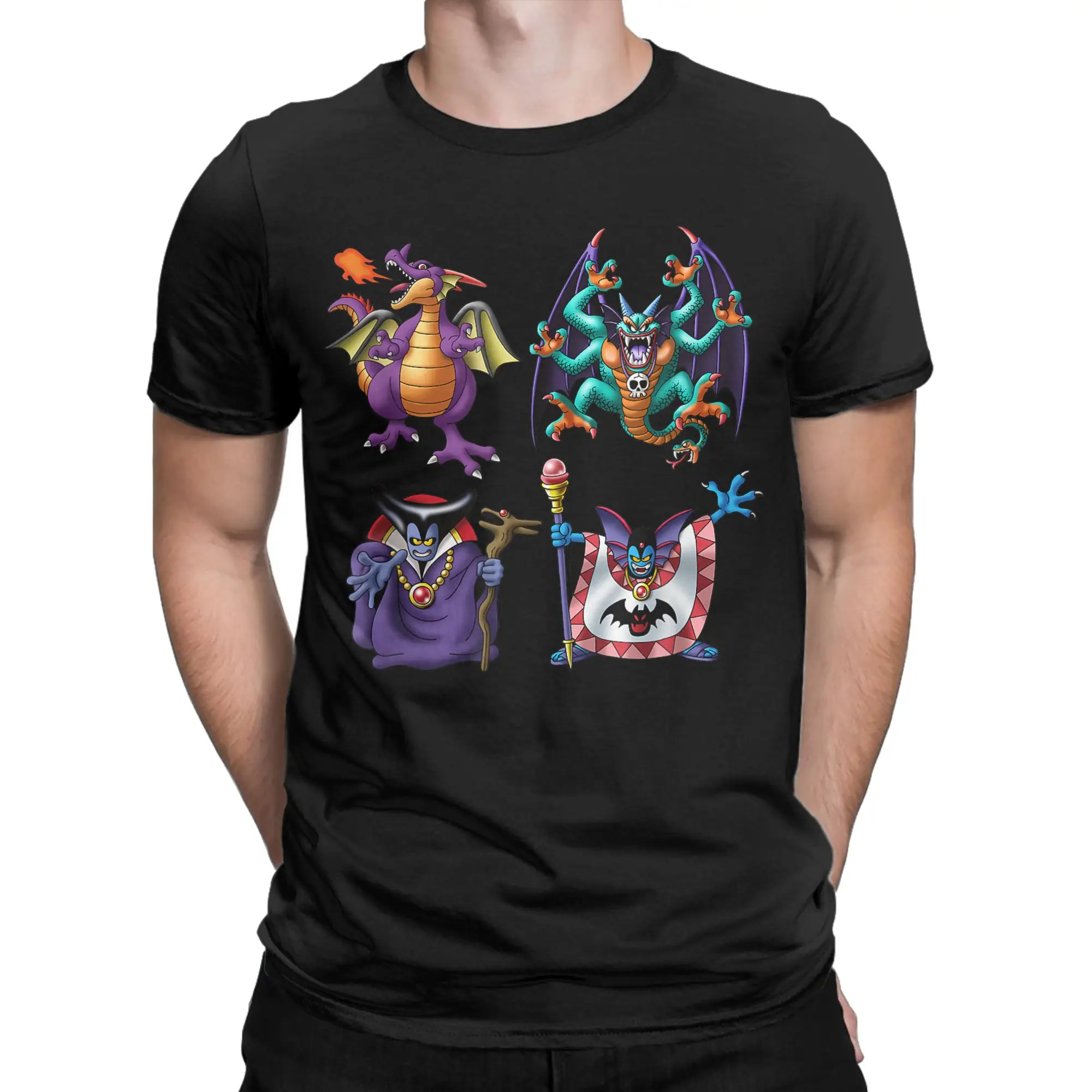 Harajuku T-Shirt Summer Dragon Quest I & II HD-2D Remake Boss Monsters Trending T Shirts for Men Aesthetic Short Sleeve Tops