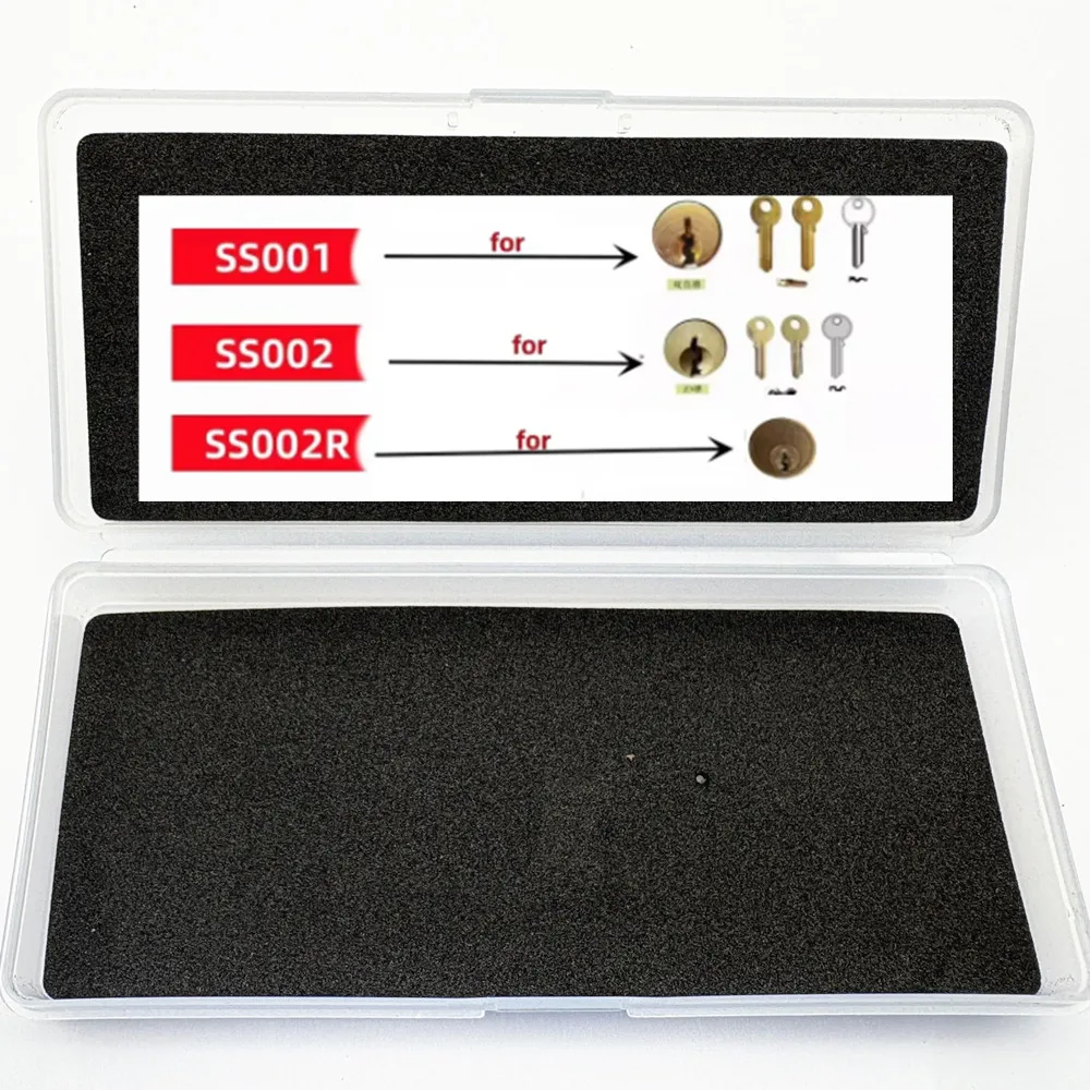 SS001 SS002 PRO Tools for S-Groove Door Lock,Pro 2 in 1 Decoder and Pick Tools same as lishi but no logo