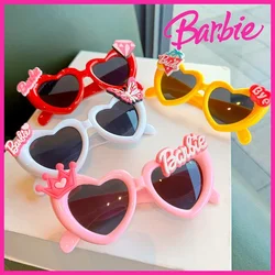 Kawaii Pink Girls Barbie Sunglasses Birthday Photo Prop Glasses Cute Cartoon Heart-shaped Princess Sunglasses Kids Gifts