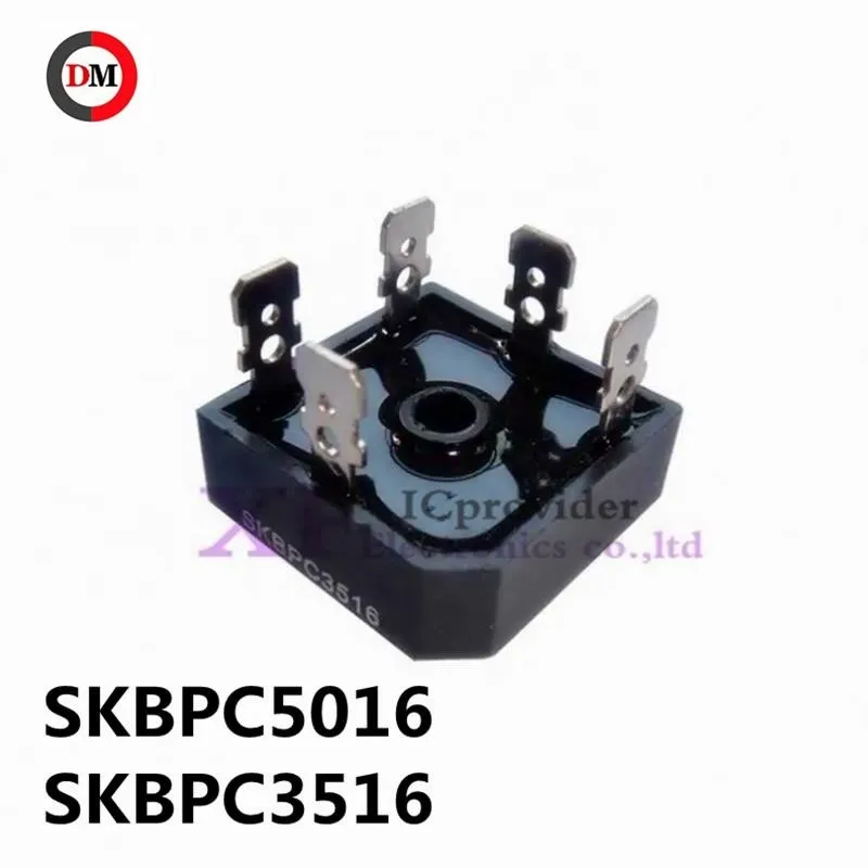 5pcs/lot SKBPC5016 SKBPC3516 three phase bridge rectifier  35A 50A 1600V copper foot KBPC5016