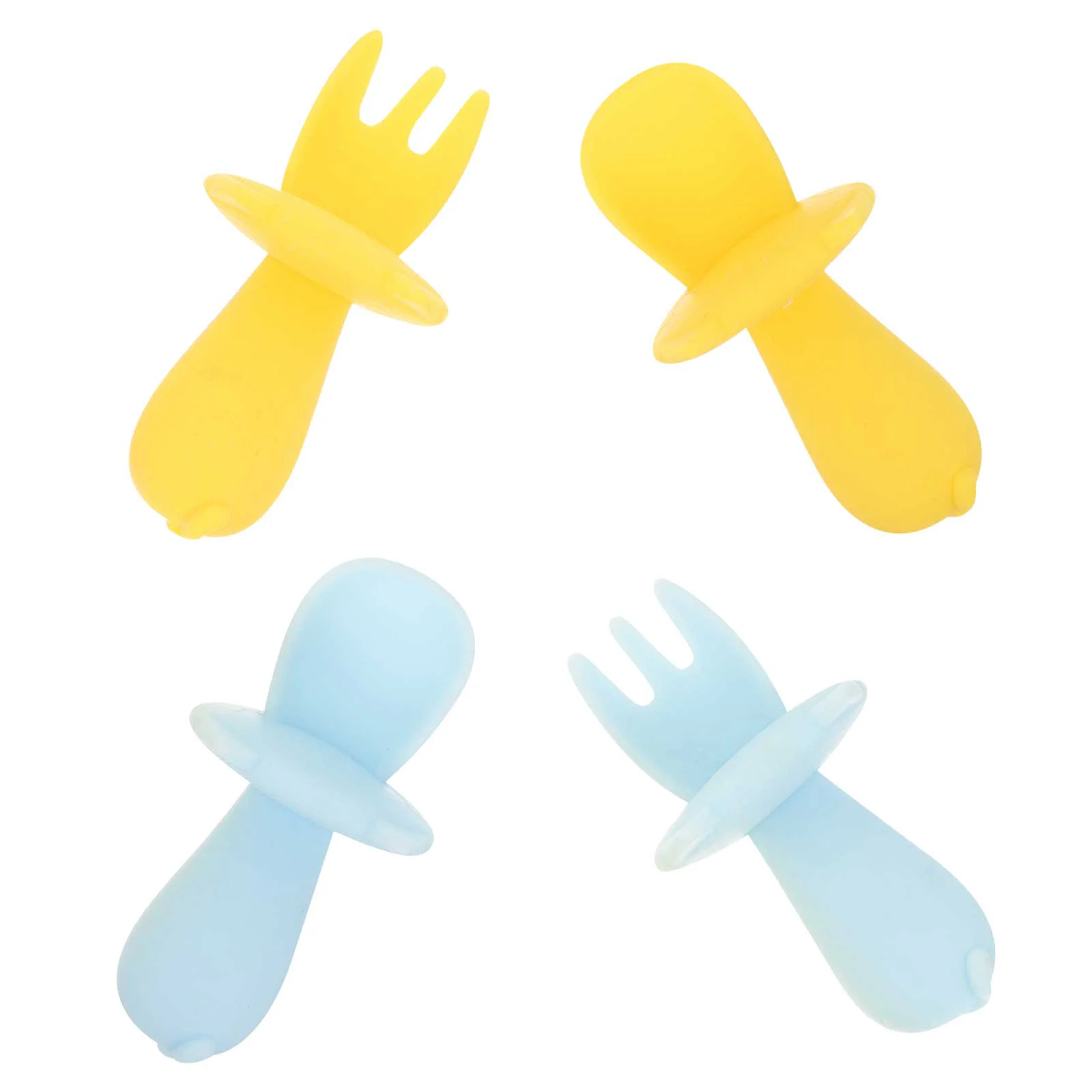 Silicone Soft Spoon Feeding Tableware Toddler Fork Infant Supply Spoons Smooth Safe Baby Skin Fun Learning Eat