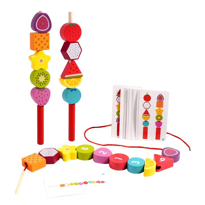 Wooden Barbecue Pretend Toys Role-playing Educational Toys Simulated Barbecue Set Color Shape Matching Puzzle Game For Children