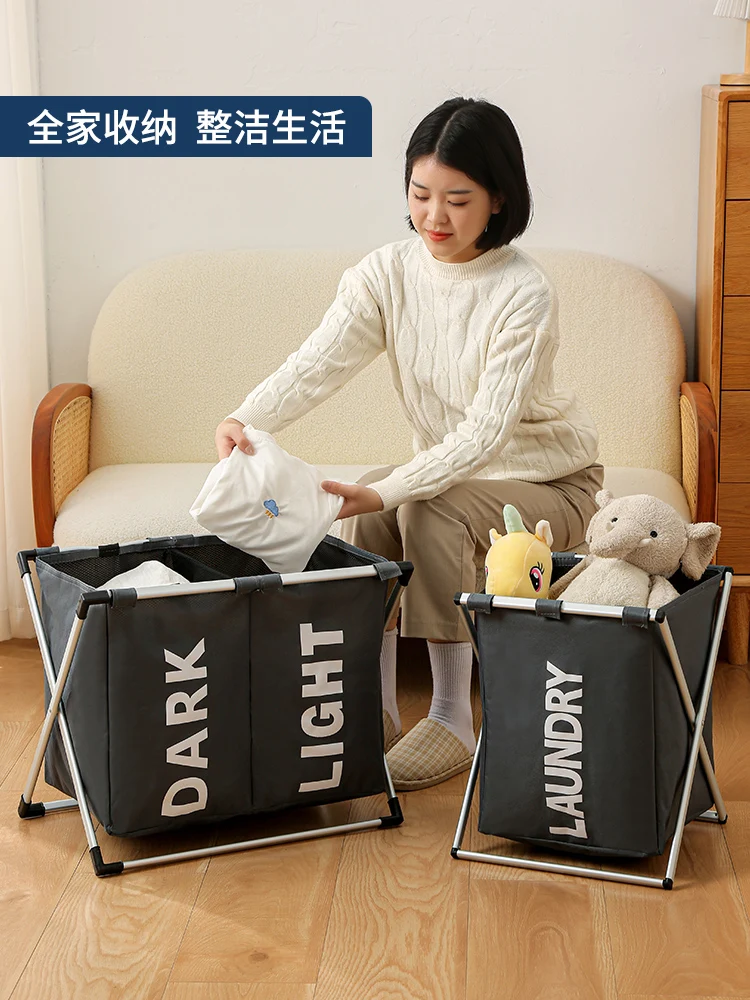 

Dirty Clothes Basket Dirty Clothes Storage Basket Laundry Red Partition Foldable Household Toy Dormitory Storage Basket