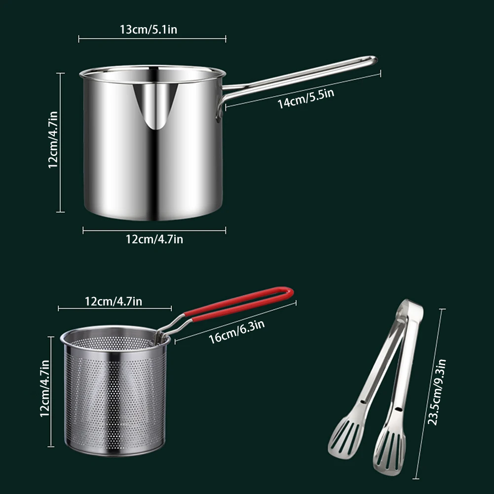 Deep Fryer Pot Versatile Large Capacity Kitchen Pot For Home Kitchen