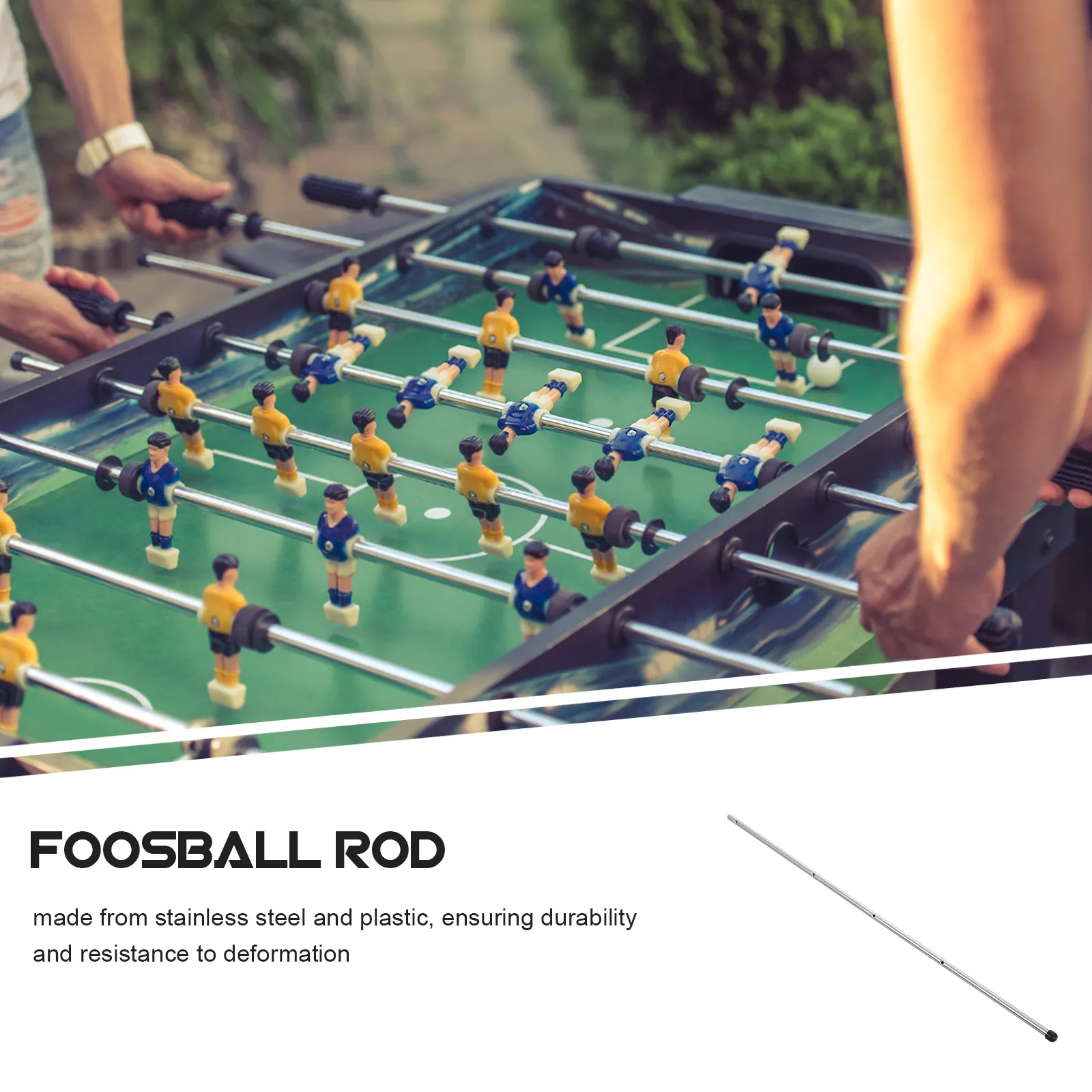 Heavy Duty Stainless Steel Foosball Rod Replacement Table Soccer Part Smooth Operation Table Football Accessory