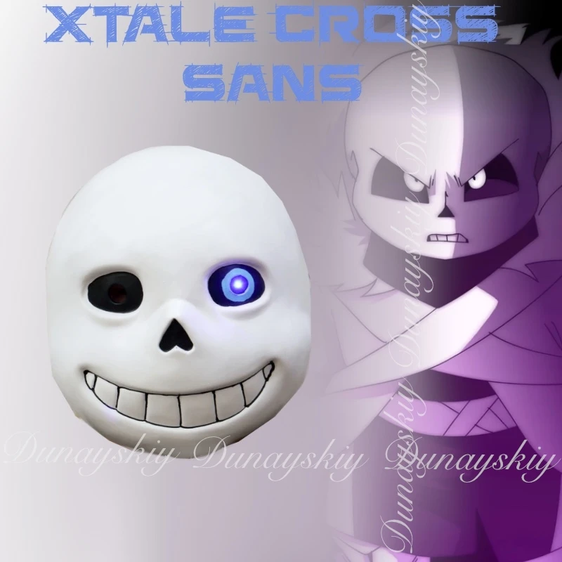 

UNDERTALE Game XTALE Cross Sans WICCON An Anti-hero с белой черной одеждой и маской черепа Helloween WICCON Костюм Полный комплект