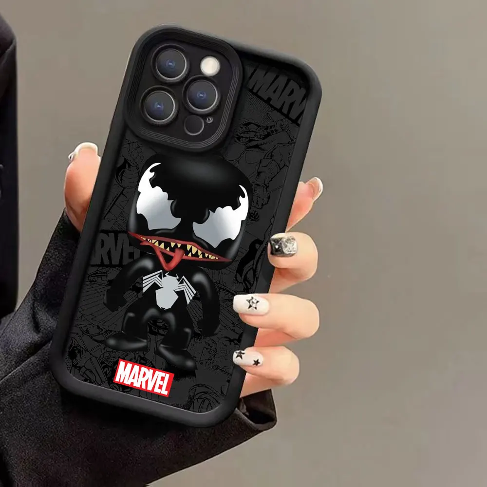 Marvel Spider Man Iron Man Venom Groot Phone Case per Redmi Note 13 12 12S 11 11T 11S 10 9 9S 8 Pro Plus 7 A1 A2 5G Ladder Cover