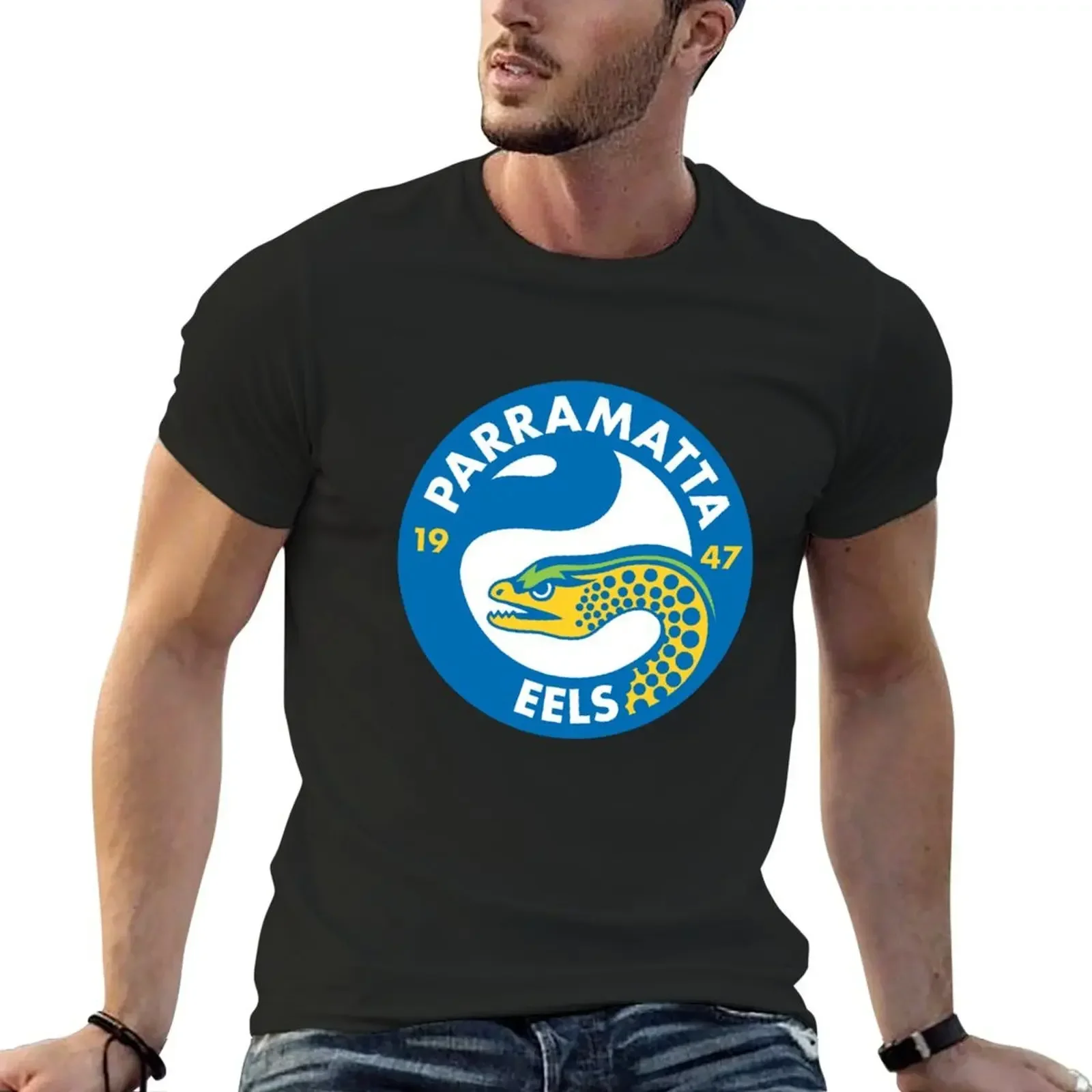 Parramatta Eels T-Shirt man clothes summer clothes mens shirts graphic tee