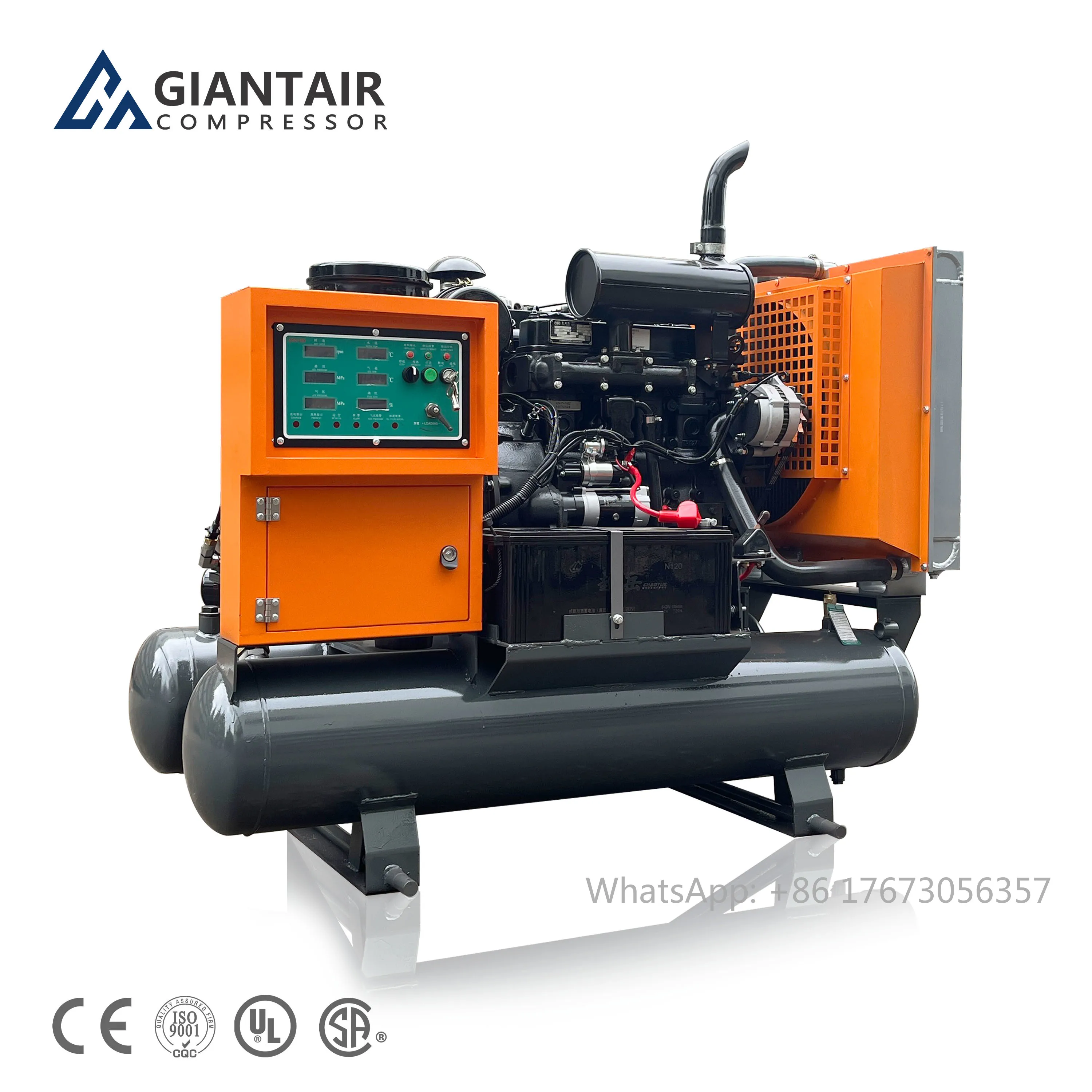 8Bar Portable Screw Air Compressor Machine High Quality Diesel Engine Air-compressor For Sale