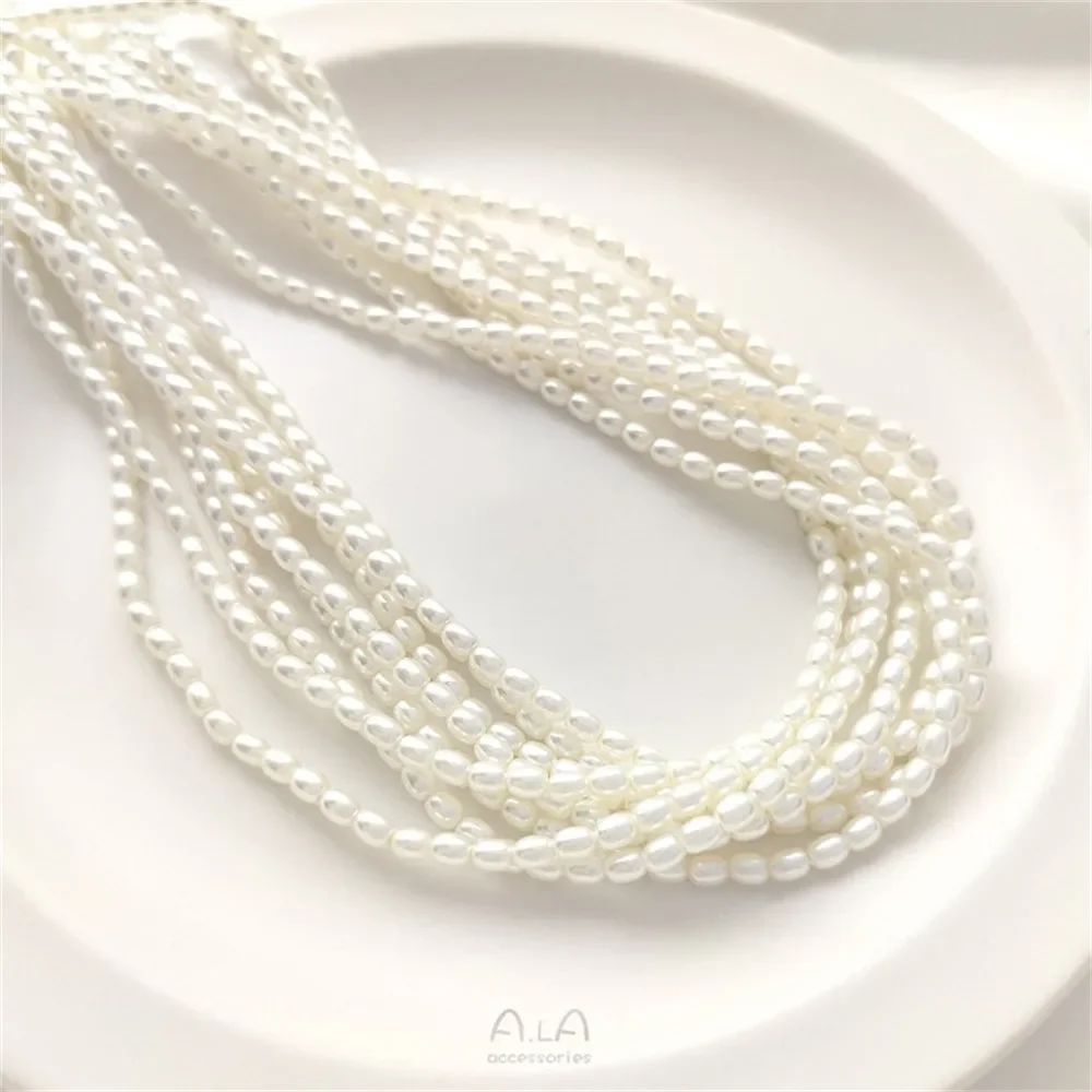 

Natural Pearl Shell Imitation Small Rice Bead Loose Shaped Bead DIY Bracelet Necklace Jewelry Accessories