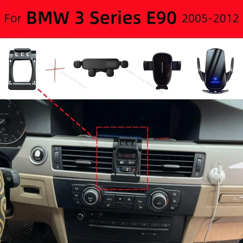 

For BMW 3 Series E90 2005-2012 Car Phone Holder Strong Special Fixed Bracket Base 15W Wireless Charging Stand Cars Accessories