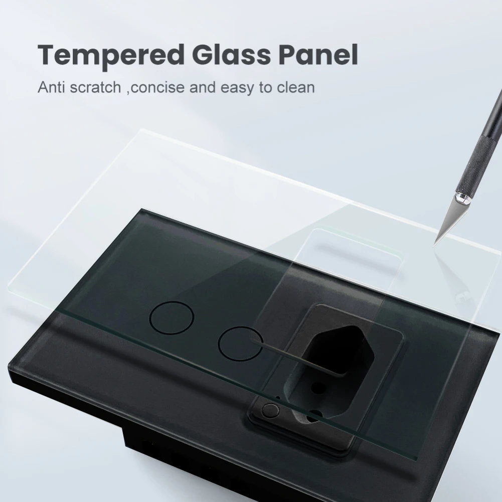 Tuya WiFi Smart Touch Light Switch Socket 20A brasile Smart Wall Plug Smart Home funziona con Smart Life Voice tramite Alexa Google