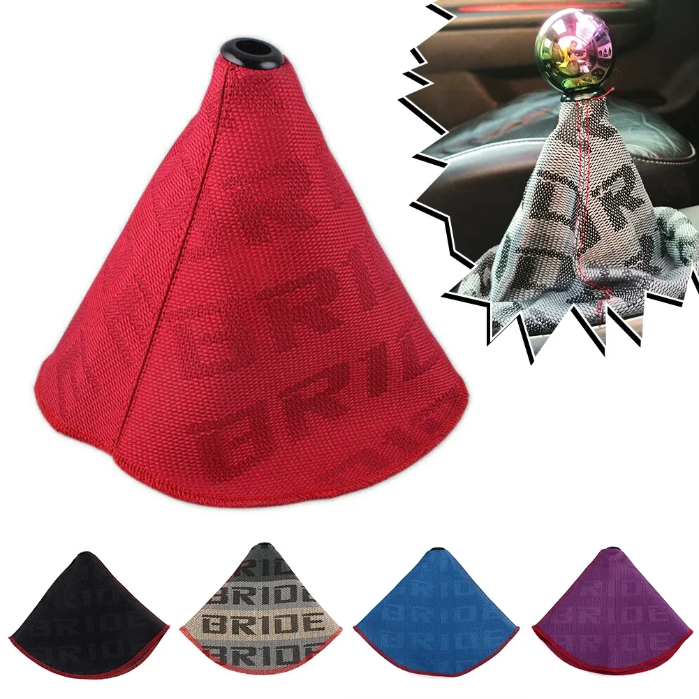 

Universal JDM Style Hyper Fabric Shift Knob Boot Cover Shifter Lever Collars Auto Inter Accessories Protective Shift Knob Covers