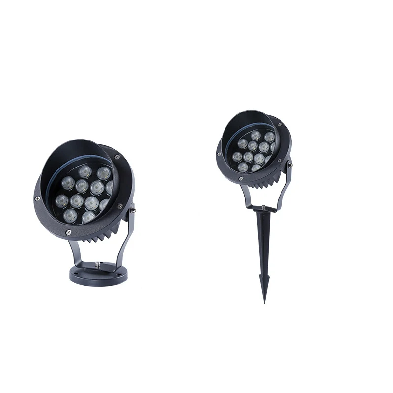 Spot Lumineux LED Imperméable Conforme à la Norme IP65, Éclairage d'Extérieur, Idéal pour un Jardin ou une Pelouse, 12/18/24W, AC 110/220/12V