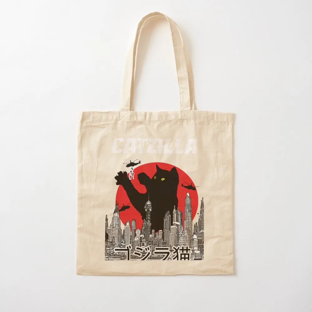 

Catzilla Tote Bag tote men screen Shopper Canvas