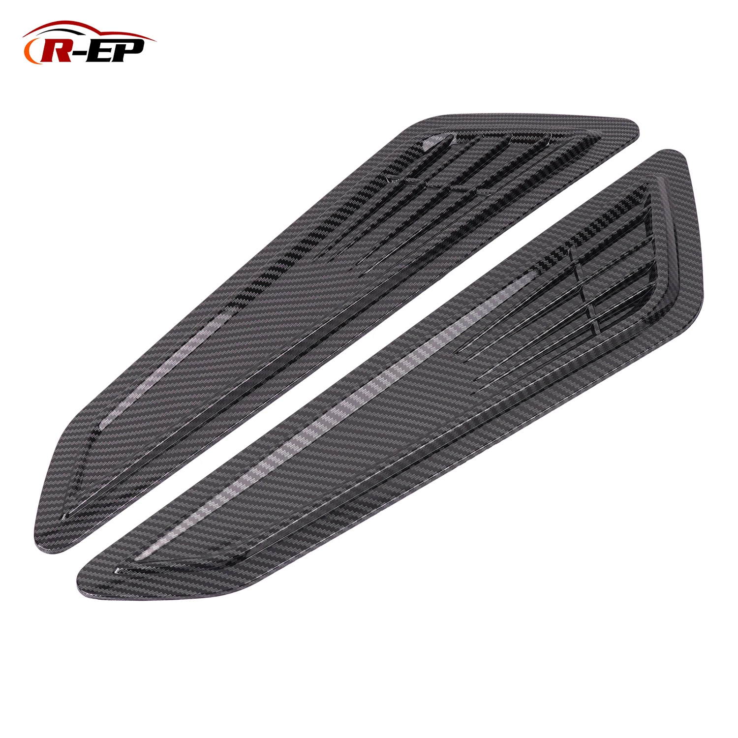 2pcs Universal Hood Vent Cover Front For Air Intake Grille Inlet Trim Sport Car Accessories Decorative Carbon Bonnet Vent Covers