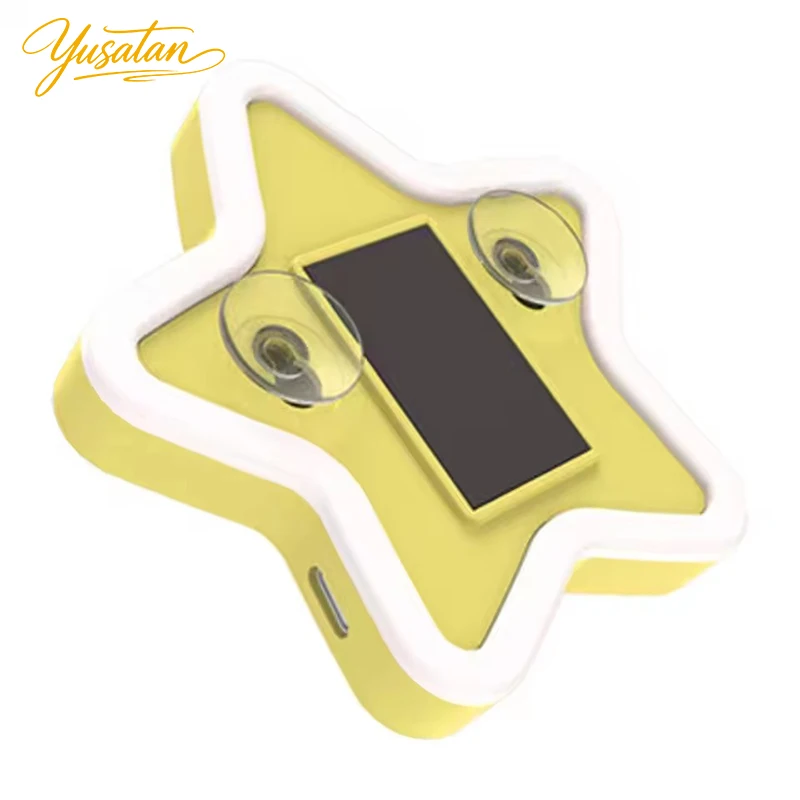

Car solar decorative lights, star shaped LED warning lights, triangular windows, rear windows, cloud car atmosphere lights