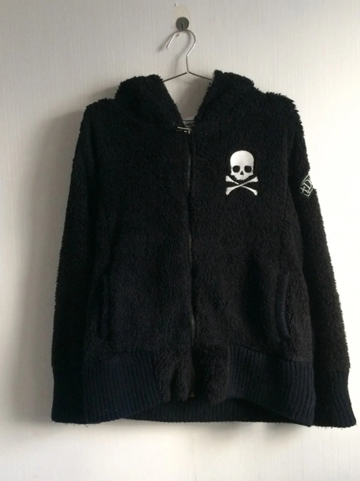 Felpa con cappuccio originale in pelliccia di agnello Bla Jaet da donna autunno inverno design retrò americano senso Top Street Sle cerniera lunga Sve