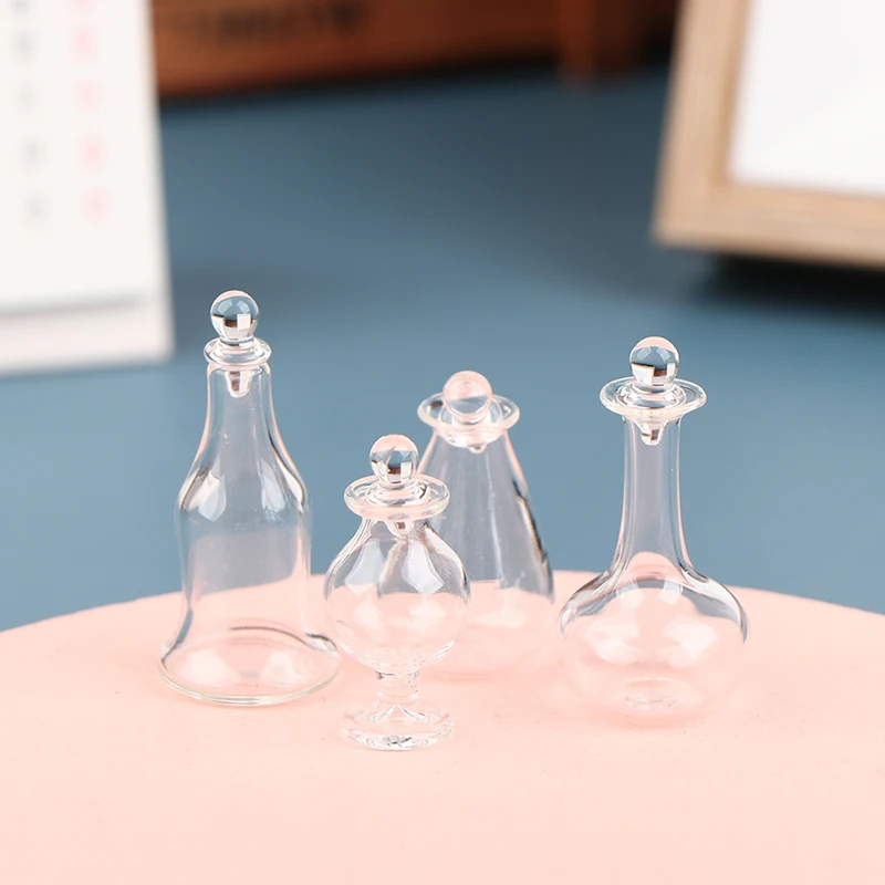 1/12 ตุ๊กตาจิ๋ว ขวดแก้วใส่ขนมจำลอง อาหาร ของหวาน ของเล่นแบบจำลอง