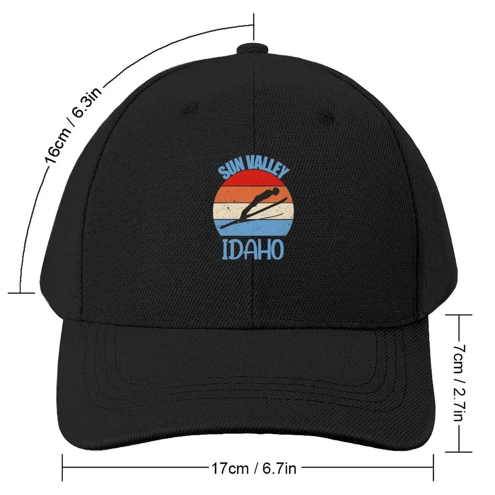 Sun Valley Ski Resort, Idaho Sign, Snowboard, Snowboarding Gifts Baseball Cap Icon Unique hats Hat Luxury Brand Boy Women's