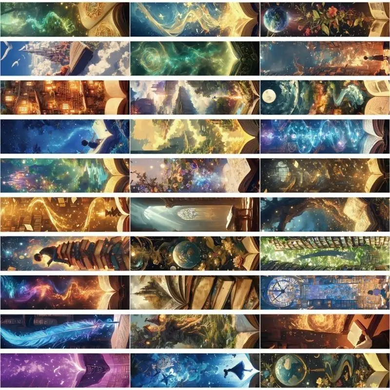 62ka 30 листов/установить фэнтезийные страницы чтения маркеры бумажные маркеры эстетические закладки