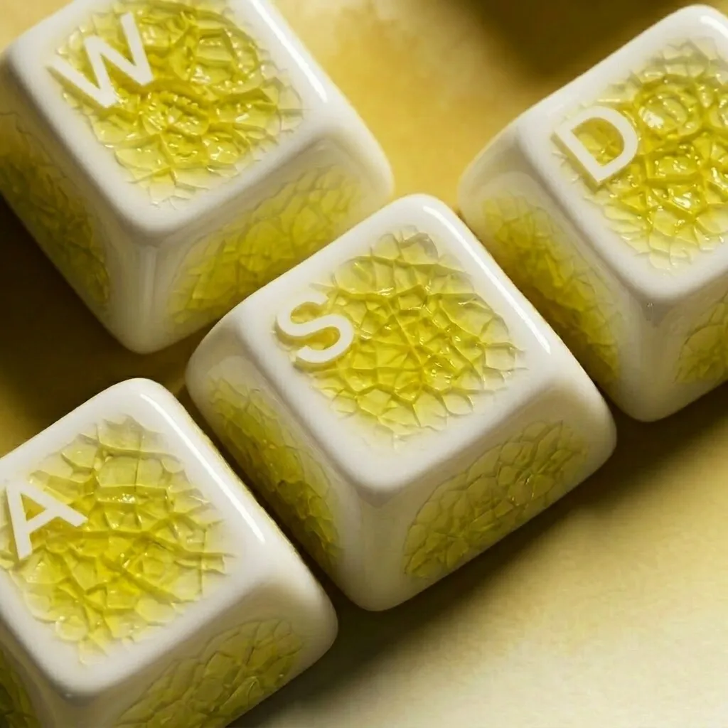 

Набор из 4 керамических колпачков для клавиш W A S D, гладкая глазурь, полупрозрачные, для механической клавиатуры, профиль Cherry, однотонные, простые подарки