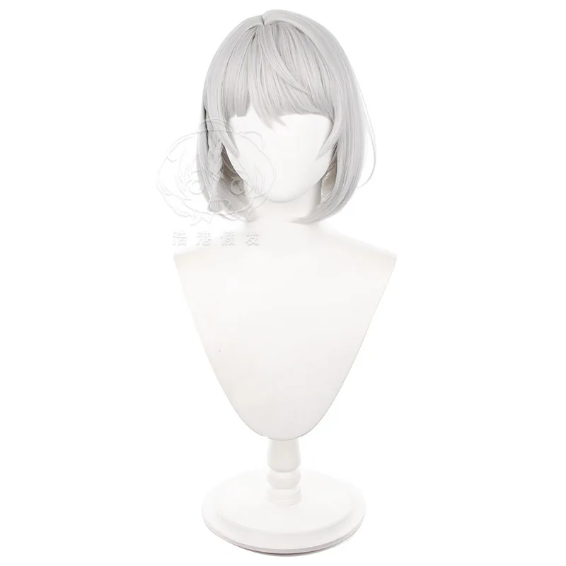 Anby demara cosplay perucas zenless zona zero role play adereços halloween feminino sliver bob cabelo comic-con palco traje acessórios