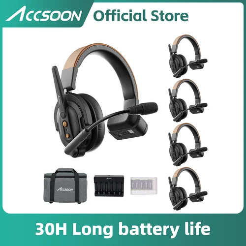 Accsoon CoMo SE 2,4 GHz auriculares inalámbricos full-duplex intercomunicador auriculares de comunicación sistema talkback auriculares 400m ENC 1V4
