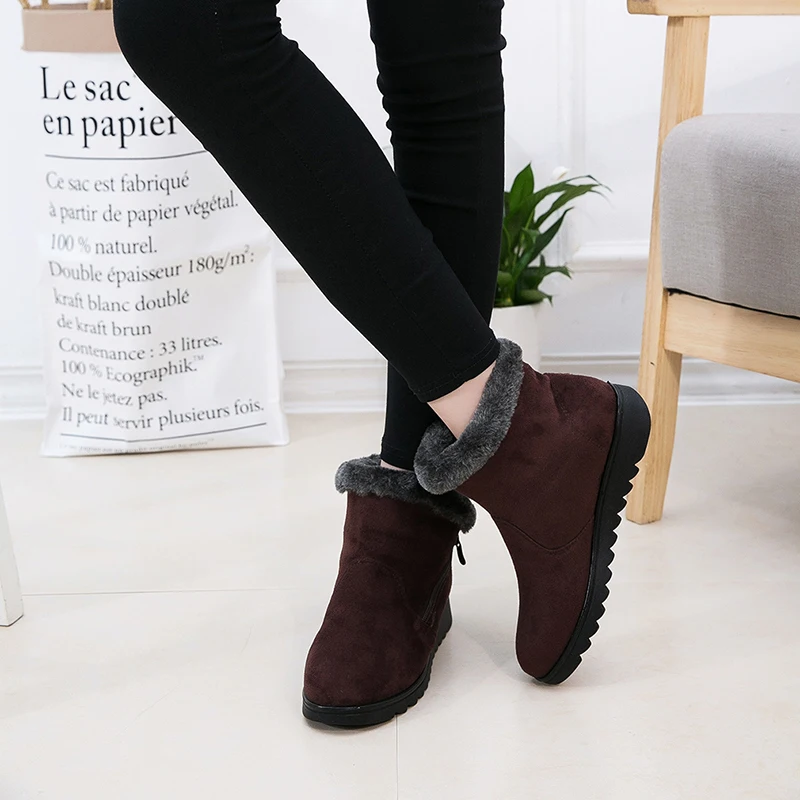 2023 Woman Shoes Woman Winter Snow Boots Warm Ankle Boots Platform Rubber Female Boots Winter Snow Footwear Lady Low Heel Shoes - Image 3