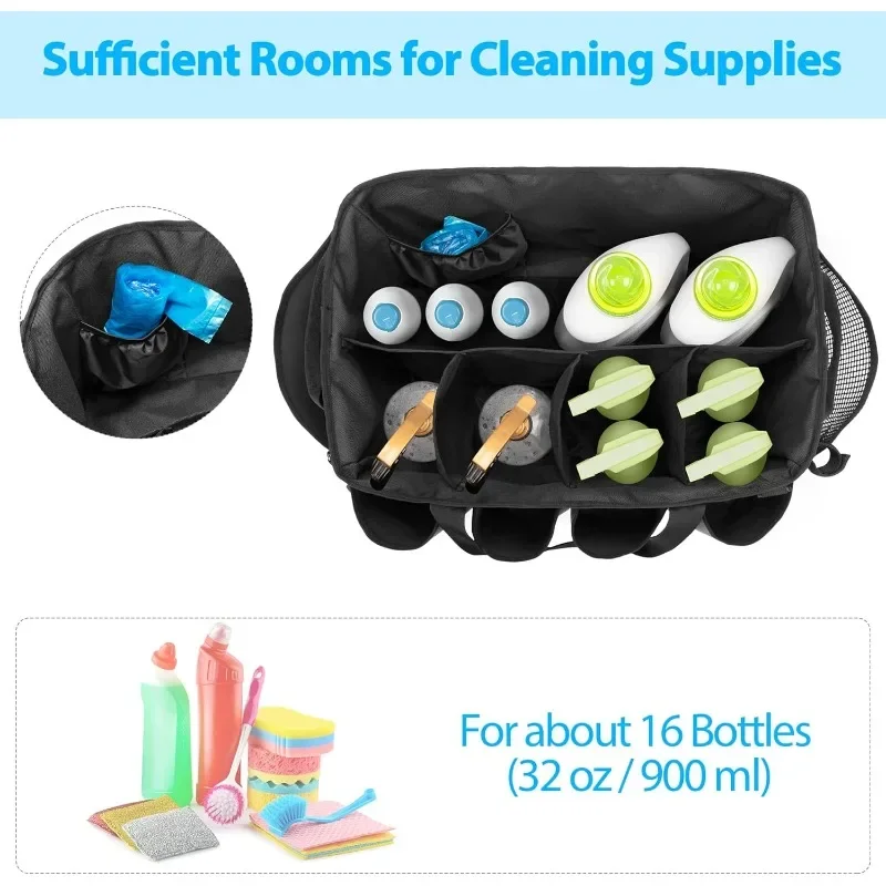 Cleaning Supplies Organizer with Handles for Cleaning Products Storage,