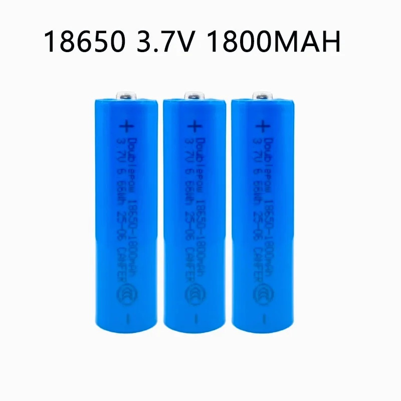 

Li-Ion 1800mAh 3.7V Battery Rechargeable for Flashlight Small Fan, Toy, Radio, Bluetooth Speaker Doublepow High Quality 18650