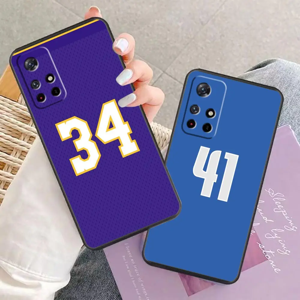 Funda Case For Redmi NOTE 11 11 4G 10 9 9S 8T 8 7 K40 K30 K20 10 10C 9 9C 8 8A Pro 5G Case Para Basketball Uniform Number 23 24