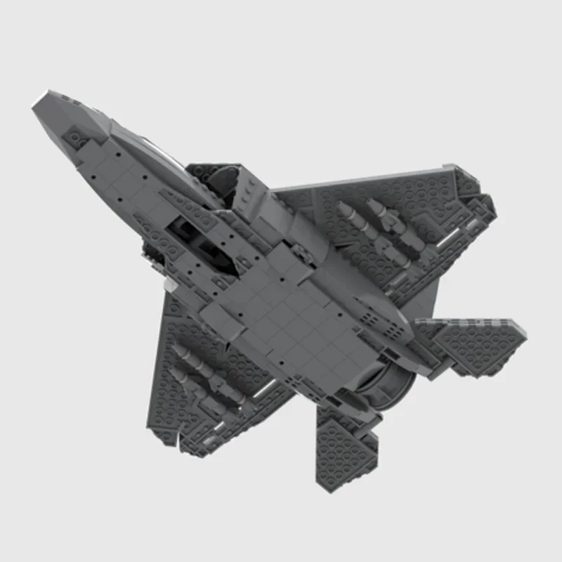 Moc tijolos de construção militar lutador modelo F-35 relâmpago ii tecnologia blocos modulares presentes brinquedos natal diy conjuntos montagem