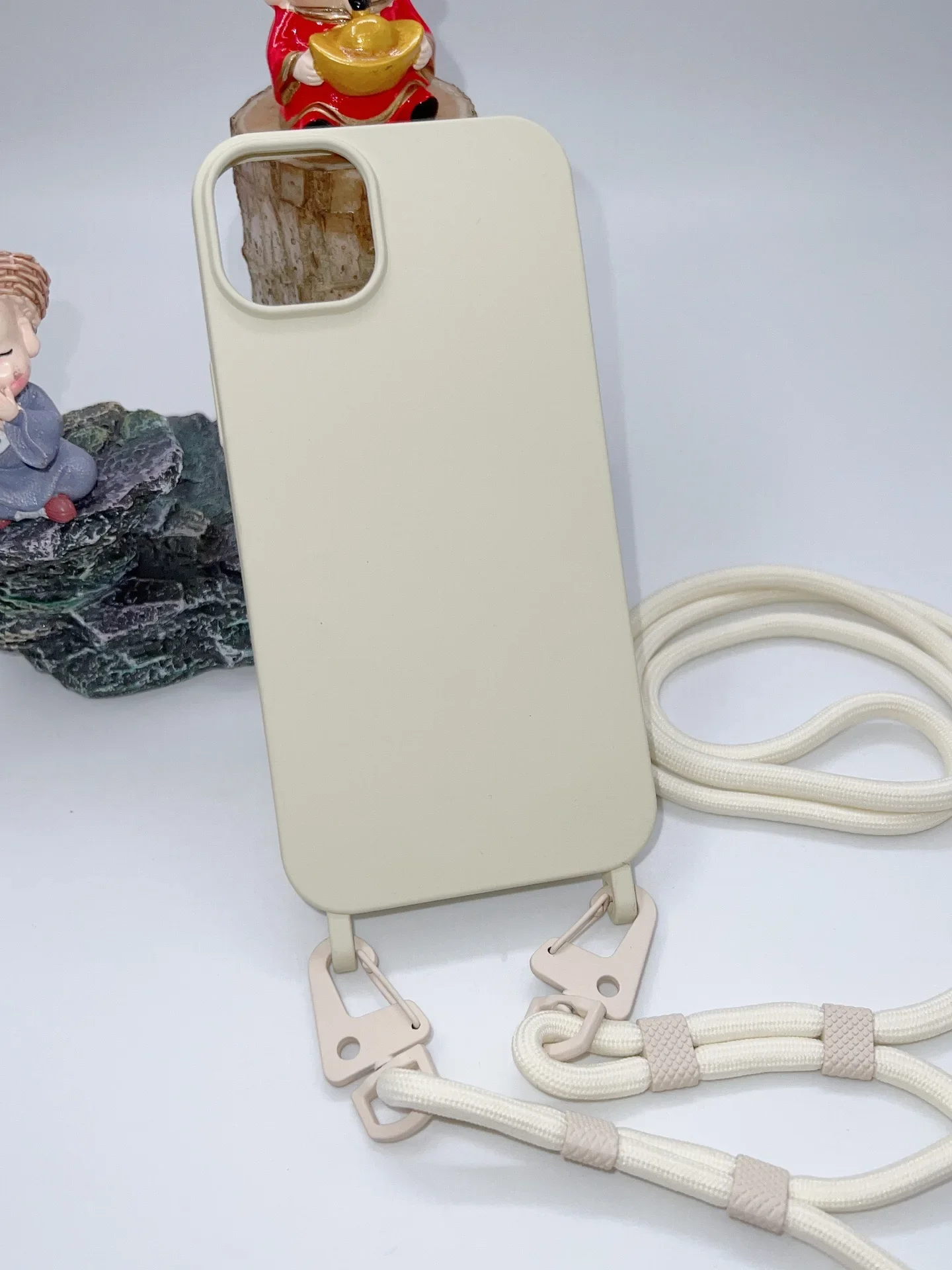 Crossbody قلادة حزام الحبل ماتي غطاء من السيليكون آيفون 14 15 برو ماكس 11 12 13 Mini XR X XS 7 8 Plus 16 غطاء مقاوم للصدمات #4