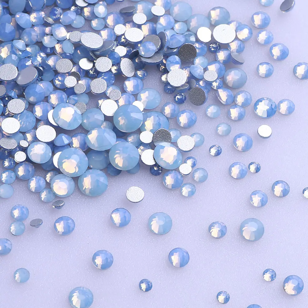 1440 Stück Mix-Größe, runde Glas-Strasssteine mit flacher Rückseite, glitzernd, gelb, zum Aufkleben auf Steinen, rot, nicht Hotfix-Strasssteine für DIY-Nagelkunst