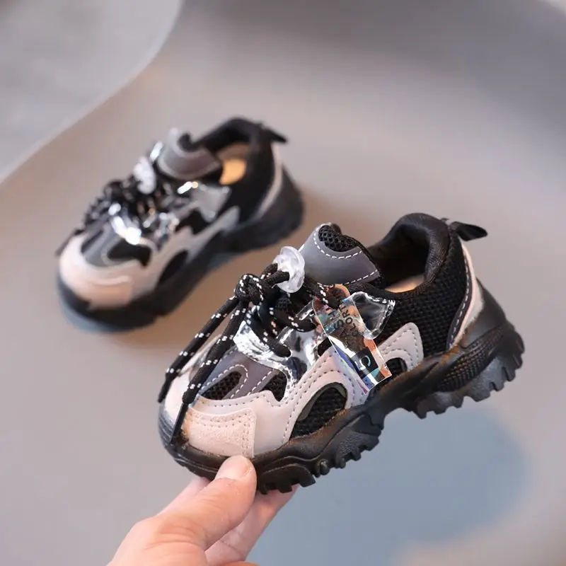 Spring Autumn Kids Shoes For Girl Baby Boys Casual Sneakers Patchwork Breathable Anti-Skid Running Sports Shoes Zapatillas Flats