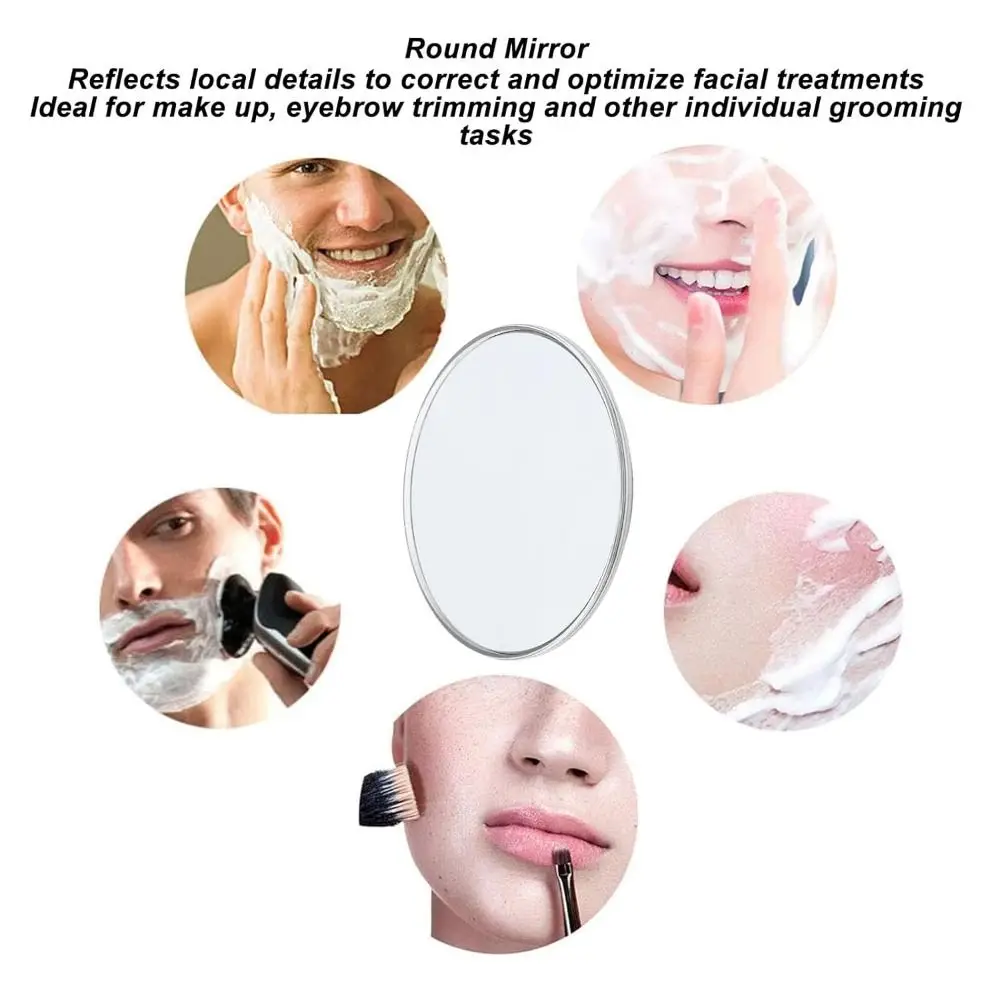 Strumento per il trucco dello specchio per il trucco di forma rotonda con 3 ventose specchio per cosmetici bianco rimuovi i pori dell'acne 5/10/20/30x specchio ingranditore