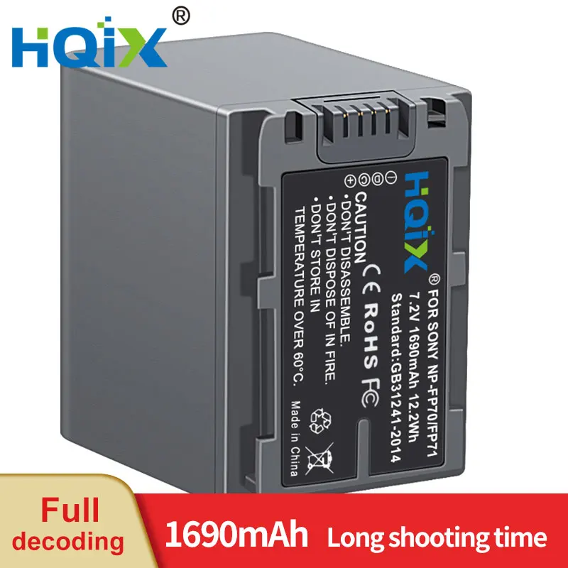 

HQIX for Sony DCR-DVD103 DVD105 DVD202 DVD405 DVD505 DVD203 DVD205 DVD304 DVD305 DVD403 DVD404 Camera NP-FP70 Battery Charger