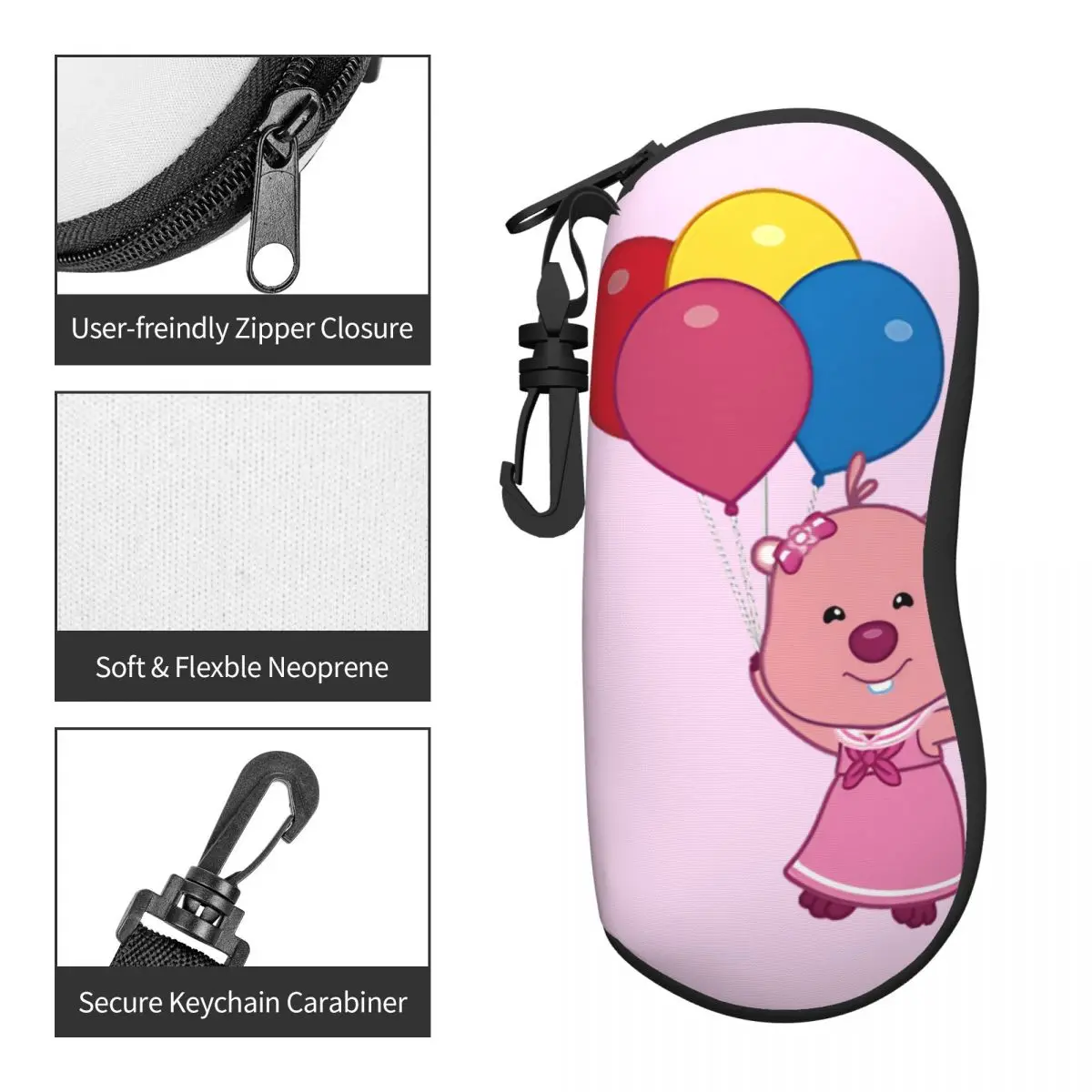 Cartoon Loopy With Balloon Glasses Case Men Women Portable Kawaii Eyeglasses Storage Box Vintage Eyeglasses Box image 3