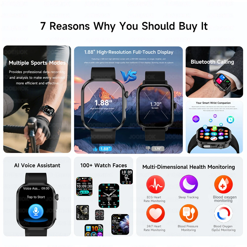 New Health Measurement SmartWatch Men Blood Oxygen Uric Acid ECG+PPG Body Blood Pressure HD Bluetooth Call Watch For iOS Android