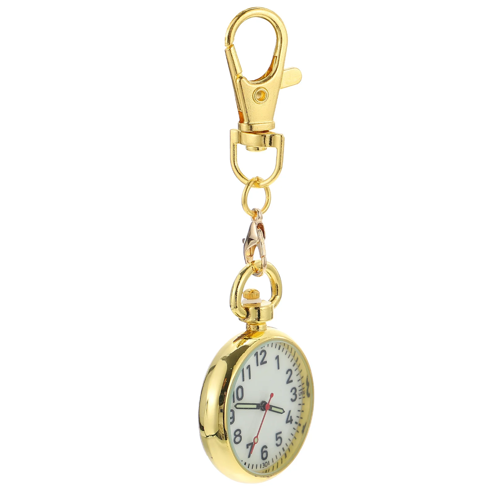 Night Glow Nurse Hanging Pocket Watch Large Dial Clip on Buckle Chest Keychain Watch Nurse Pocket Watch,
